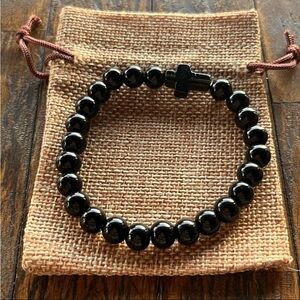 Black Obsidian Bracelet Black Obsidian Jewelry Crystal Bracelet